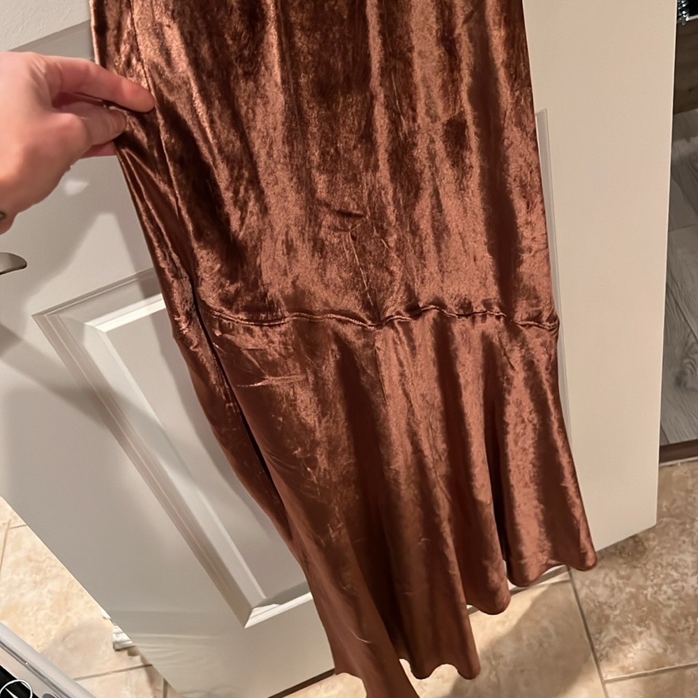 Rust velvet maxi - Picture 3 of 4